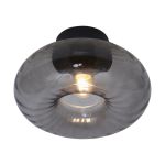 It's about RoMi Luce da soffitto Brussels Vetro Nero | Adatto per 1x E27 