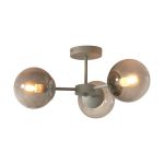 It's about RoMi Luce da soffitto Aspen Vetro Grigio | Adatto per 3x E14 