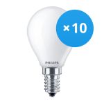 Multipack 10x Philips Corepro LED Lustre E14 Sferica Ghiaccio 2.2W 250lm - 827 Bianco Molto Caldo | Sostitutiva 25W