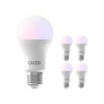 Multipack 5x Calex Smart Tuya Wifi E27 Pera 8.5W 806lm - 822-840 Regolabile Bianca | RGBW - Dimmerabile - Sostitutiva 60W