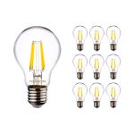 Multipack 10x Noxion Lucent LED E27 Pera Filamento Chiara 7W 806lm - 822-827 Dim To Warm | Dimmerabile - Sostitutiva 60W