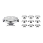Multipack 10x Noxion Faretti LED G53 AR111 7.4W 450lm 40D - 927 Bianco Molto Caldo | Miglior resa cromatica - Dimmerabile - Sostitutiva 50W