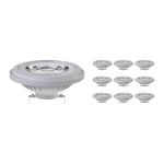 Multipack 10x Noxion Lucent Faretti LED G53 AR111 7.4W 450lm 24D - 930 Luce Calda | Miglior resa cromatica - Dimmerabile - Sostitutiva 50W