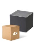 Multipack 4x D'Lite Luce Da Parete Elingen Solar Nero Up & Down - 830 Luce Calda -  | IP54