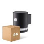 Multipack 4x D'Lite Luce Da Parete Solis Solar Nero Up & Down - 830 Luce Calda -  | IP54 - Sensore Di Movimento