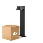 Multipack 4x D'Lite Lampada a piedistallo Lira Nero 7W 600lm 830 Luce Calda -  | IP54