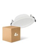 Multipack 4x Ledvance Downlight LED Alu DN150 14W 1190lm 100D - 830 Luce Calda | 160mm - IP44 
