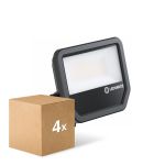 Multipack 4x Ledvance Proiettore LED Aluminium Nero 41W/27W 4000lm/6000lm 100D - 840 Bianco Freddo | IP66 - Simmetrico