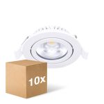 Multipack 10x Noxion LED Inclinabile Slim Spot Bianca 6W 550lm - 930 Luce Calda | Ritaglio 75mm - IP54 - Miglior resa cromatica 