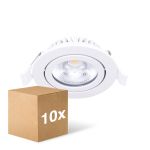 Multipack 10x Noxion LED Inclinabile Slim Faretti Bianca Il Giro 5W 550lm 60D - 940 Bianco Freddo | 85mm - IP54 - Dimmerabile - Miglior Resa Cromatica