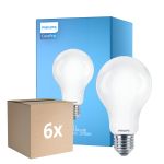 Multipack 6x Philips Corepro LED Bulbo E27 Pera Ghiaccio 17.5W 2452lm - 827 Bianco Molto Caldo | Sostitutiva 150W