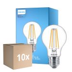 Multipack 10x Philips Corepro LED Bulbo E27 Pera Chiara 8.5W 1055lm - 840 Bianco Freddo | Sostitutiva 75W