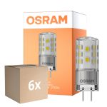 Multipack 6x Osram Parathom LED Pin GY6.35 3.3W 470lm - 827 Bianco Molto Caldo | Sostitutiva 40W