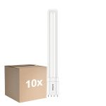 Multipack 10x Philips CorePro PL-L LED Bulbo EM/Mains 12W - 840 Bianco Freddo | 4-Pin - Sostitutiva 24W