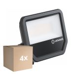 Multipack 4x Ledvance Proiettore LED Aluminium Nero 41W 6000lm 100D - 865 Luce Del Giorno | IP66 - Simmetrico