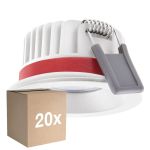 Multipack 20x Ledvance Faretti LED Fire Rated Aluminium Bianca 8W 640lm 36D - 927 Bianco Molto Caldo | Ritaglio 68mm - IP65 - Miglior resa cromatica - Dimmerabile
