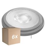 Multipack 6x Ledvance Superior Faretti LED Riflettore G53 AR111 7.4W 450lm 24D - 927 Bianco Molto Caldo | Miglior resa cromatica - Dimmerabile - Sostitua 50W