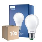 Multipack 10x Philips MASTER LED Bulbo Ultra Efficient E27 Pera Ghiaccio 4W 840lm - 830 Luce Calda | Sostitutiva 60W