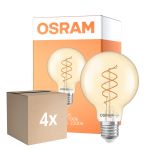 Multipack 4x Osram Vintage 1906 LED E27 Globe Filamento Twist Oro 8W 806lm - 922 Bianco Molto Caldo | Miglior Resa Cromatica - Dimmerabile - Sostitutiva 60W