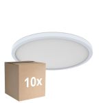Multipack 10x D'Lite Luce da soffitto Luma Bianca 18W 1700lm - 827 Bianco Molto Caldo | IP44 - 29cm
