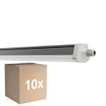 Multipack 10x Ledvance Stagna Reglette Stagna FLEX Cablaggio Entra/Esci 42W 6800lm - 830 Luce Calda - | IP66 - Sostitutiva 2x58W