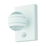 Eglo Luce Da Parete Sesimba 1 Acciaio Bianca 3W 280lm - 830 Luce Calda -  | IP44 - Sensore di Movimento e Luce