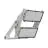 Ledvance Proiettore LED Max Radial 25 Aluminium Grigio 900W 185000lm 25d - 830 Luce Calda -  | IP66 - Simmetrico