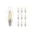 Multipack 10x Noxion Lucent LED E14 Candela Filamento Chiara 2.5W 250lm - 827 Bianco Molto Caldo | Dimmerabile - Sostitutiva 25W
