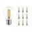 Multipack 10x Noxion Lucent Filamento LED E27 Pera Chiara 7W 806lm - 827 Bianco Molto Caldo | Sostitutiva 60W
