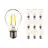 Multipack 10x Noxion Lucent LED E27 Pera Filamento Chiara 8.5W 1055lm - 827 Bianco Molto Caldo | Dimmerabile - Sostitutiva 75W