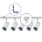 Bright Choice Set completo 1-Fase Rail L 1,5 x 2 Metro Bianca | incl. 5x Faretti + GU10 2700K 3W Dimmerabile + Tappo Di Chiusura, Connettore di Alimentazione e L -Connettore 