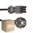 Multipack 25x Noxion GST - Compatibile Cavo di alimentazione Nero - Femmina + Schuko Europlug - 3m - 3 pole 0.75mm2