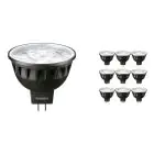 Multipack 10x Philips Master LED Faretti GU5.3 MR16 6.7W 440lm 60D - 930 Luce Calda | Miglior resa cromatica - Dimmerabile - Sostitutiva 35W