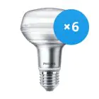 Multipack 6x Philips Corepro LED Faretti E27 R80 4W 345lm 36D - 827 Bianco Molto Caldo | Sostitutiva 60W