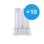 Multipack 10x Osram Dulux F 24W 830 | Luce Calda - 4-Pin