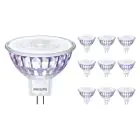 Multipack 10x Philips Master Value LED Faretti GU5.3 MR16 7.5W 630lm 36D - 930 Luce Calda | Miglior resa cromatica - Dimmerabile - Sostitutiva 50W