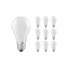 Multipack 10x Ledvance Classic LED E27 Pera Filamento Ghiaccio 11W 1521lm - 827 Bianco Molto Caldo | Dimmerabile - Sostitua 100W