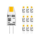 Multipack 10x Osram LED Pin Micro Capsule G4 1W 100lm - 827 Bianco Molto Caldo | Sostitutiva 10W