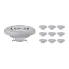 Multipack 10x Noxion Lucent Faretti LED G53 AR111 7.4W 450lm 24D - 930 Luce Calda | Miglior resa cromatica - Dimmerabile - Sostitutiva 50W