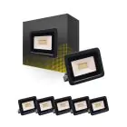 Multipack 6x Bright Choice Proiettore LED 20W 2000lm 100D - 830 Luce Calda -  | IP66 - Simmetrico
