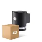 Multipack 4x D'Lite Luce Da Parete Solis Solar Nero Up & Down - 830 Luce Calda -  | IP54 - Sensore Di Movimento
