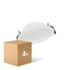 Multipack 4x Ledvance Downlight LED Alu DN150 14W 1190lm 100D - 830 Luce Calda | 160mm - IP44 