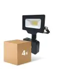Multipack 4x Noxion Proiettore LED Beamy G3 10W 1100lm 100D - 840 Bianco Freddo | IP44 - Sensore di Movimento e Luce - Simmetrico