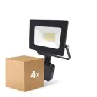 Multipack 4x Noxion Proiettore LED Beamy G3 20W 2200lm 100D - 830 Luce Calda -  | IP44 - Sensore di Movimento e Luce - Simmetrico