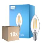 Multipack 10x Philips Corepro LED Candela E14 Filamento Chiara 6.5W 806lm - 840 Bianco Freddo | Sostitutiva 60W