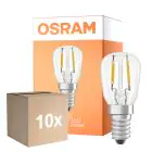 Multipack 10x Osram Special T LED E14 Tubular Filamento Chiara 1.6W 70lm - 824 Bianco Molto Caldo | Sostitutiva 5W
