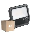 Multipack 4x Ledvance Proiettore LED Aluminium Nero 41W 6000lm 100D - 865 Luce Del Giorno | IP66 - Simmetrico