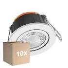 Multipack 10x Ledvance Faretti LED Combo Adjust Aluminium Bianca 6W 600lm 60D - 827-830-840 CCT | 82mm - Ritaglio 68mm - IP65