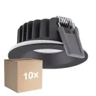 Multipack 10x Ledvance Faretti LED Air Fix Aluminium Nero 6W 480lm 36D - 927 Bianco Molto Caldo | Ritaglio 68mm - IP65 - Miglior resa cromatica - Dimmerabile