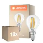 Multipack 10x Ledvance Classic LED E14 Pera Filamento Chiara 3.4W 470lm - 827 Bianco Molto Caldo | Sostitutiva 40W